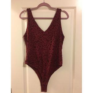 Sexy Burgundy Leotard